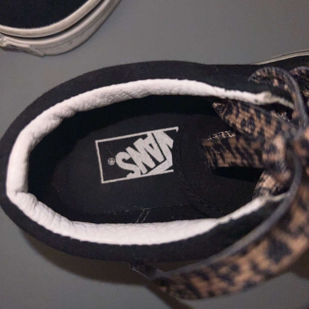 Vans Black and Animal Print Sneakers - Picture 6 of 7